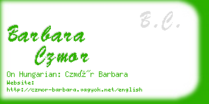barbara czmor business card
